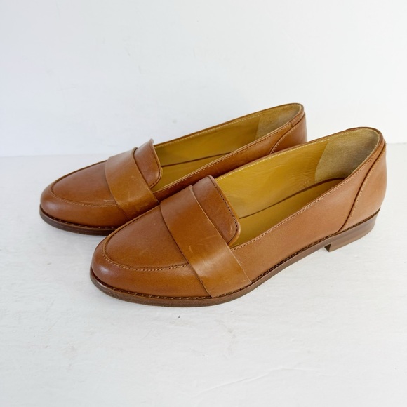 Sézane Shoes MICHEL LOAFERS Cognac Leather Minimalist Sz US6.5 - Picture 4 of 14